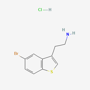 molecular formula C10H11BrClNS B1266059 2-(5-Bromobenzo[b]thiophen-3-yl)ethanamine hydrochloride CAS No. 22964-00-7