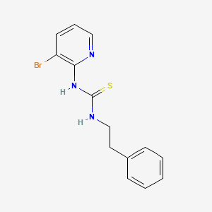 molecular formula C14H14BrN3S B12660614 Thiourea, N-(3-bromo-2-pyridinyl)-N'-(2-phenylethyl)- CAS No. 149487-05-8