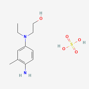 molecular formula C11H20N2O5S B1266063 (4-Ammonio-m-tolyl)ethyl(2-hydroxyethyl)ammonium sulphate CAS No. 25646-77-9