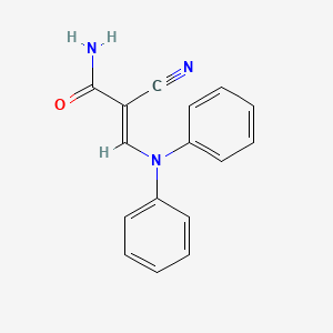 molecular formula C16H13N3O B12660659 2-Cyano-3-(diphenylamino)acrylamide CAS No. 93942-34-8