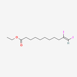 molecular formula C13H22I2O2 B12660664 Ethyl 10,11-diiodoundec-10-enoate CAS No. 94166-55-9