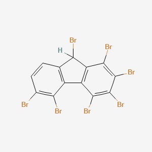 molecular formula C13H3Br7 B12660676 Heptabromo-9H-fluorene CAS No. 69418-53-7