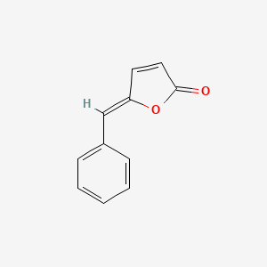 molecular formula C11H8O2 B12660692 5-Benzylidenefuran-2(5H)-one CAS No. 13327-36-1