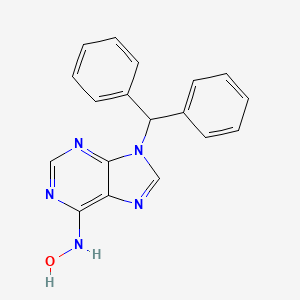 molecular formula C18H15N5O B12660699 9-Benzhydryl-6-hydroxylaminopurine CAS No. 152433-82-4