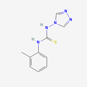 molecular formula C10H11N5S B12660727 Thiourea, N-(2-methylphenyl)-N'-4H-1,2,4-triazol-4-yl- CAS No. 5102-33-0