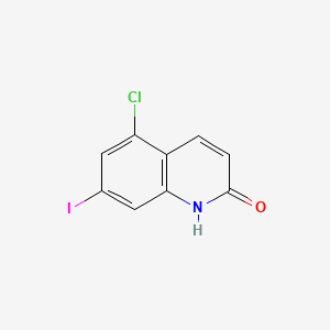 molecular formula C9H5ClINO B12660749 Quinolinol, 5-chloro-7-iodo- CAS No. 12167-26-9