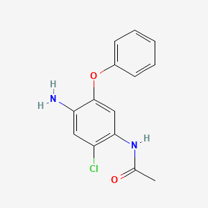 molecular formula C14H13ClN2O2 B12660752 N-(4-Amino-2-chloro-5-phenoxyphenyl)acetamide CAS No. 94088-69-4