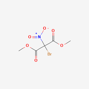 molecular formula C5H6BrNO6 B12660857 Propanedioic acid, bromonitro-, dimethyl ester CAS No. 42065-96-3