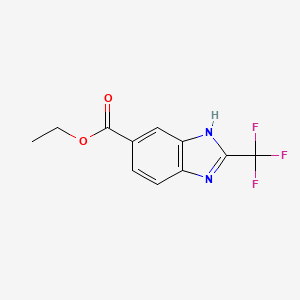 B1266091 ethyl 2-(trifluoromethyl)-1H-1,3-benzodiazole-5-carboxylate CAS No. 89457-09-0