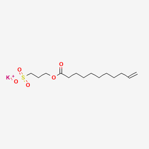 molecular formula C14H25KO5S B12660937 Potassium 3-sulphonatopropyl undec-10-enoate CAS No. 94231-60-4