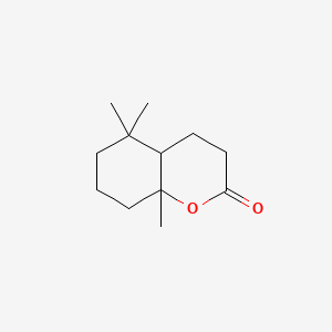 molecular formula C12H20O2 B12660951 Octahydro-5,5,8a-trimethyl-2H-1-benzopyran-2-one CAS No. 93777-44-7