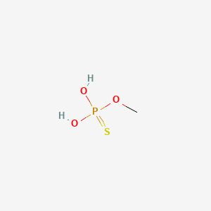 molecular formula CH5O3PS B12660972 Phosphorothioic acid, O-methyl ester CAS No. 1111-99-5