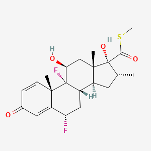 molecular formula C22H28F2O4S B12660982 Ticabesone CAS No. 74131-77-4