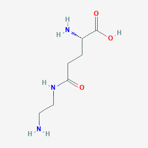 molecular formula C7H15N3O3 B12661063 N-(2-Aminoethyl)-L-glutamine CAS No. 45102-55-4