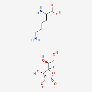 molecular formula C12H22N2O8 B12661069 DL-Lysin L-ascorbate CAS No. 93805-34-6