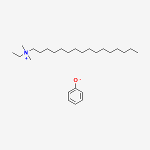 molecular formula C26H49NO B12661074 Ethylhexadecyldimethylammonium phenolate CAS No. 85940-59-6