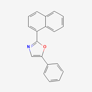 molecular formula C19H13NO B1266115 2-(1-萘基)-5-苯基噁唑 CAS No. 846-63-9