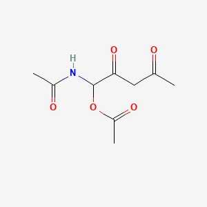 molecular formula C9H13NO5 B12661160 1-Acetamido-2,4-dioxopentyl acetate CAS No. 85237-85-0