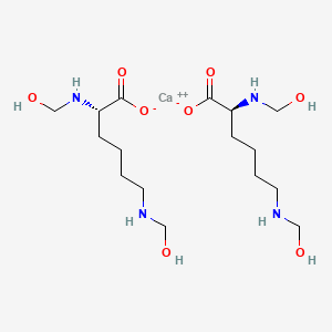 molecular formula C16H34CaN4O8 B12661165 Calcium bis(N2,N6-bis(hydroxymethyl)-L-lysinate) CAS No. 75195-64-1