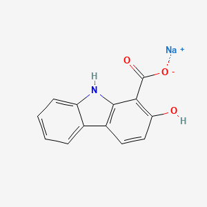 molecular formula C13H8NNaO3 B12661173 Sodium 2-hydroxy-9H-carbazole-1-carboxylate CAS No. 83763-53-5