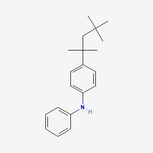 molecular formula C20H27N B1266122 Benzenamine, N-phenyl-ar-(1,1,3,3-tetramethylbutyl)- CAS No. 27177-37-3