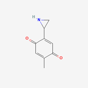 molecular formula C9H9NO2 B12661226 2-Aziridinyl-5-methyl-1,4-benzoquinone CAS No. 87112-55-8
