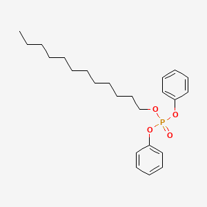 molecular formula C24H35O4P B1266123 Phosphoric acid, dodecyl diphenyl ester CAS No. 27460-02-2