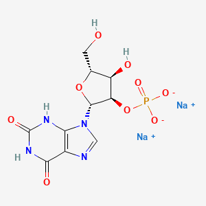 molecular formula C10H11N4Na2O9P B12661235 2'-Xanthylic acid, disodium salt CAS No. 97635-41-1
