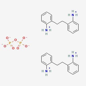 molecular formula C28H36N4O7P2 B12661240 2,2'-Ethylenedianilinium tetrahydrogen diphosphate CAS No. 93045-02-4