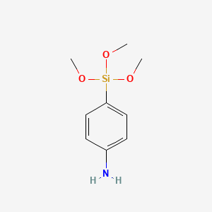 molecular formula C9H15NO3Si B1266132 4-(Trimethoxysilyl)aniline CAS No. 33976-43-1