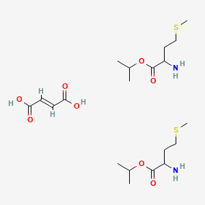 molecular formula C20H38N2O8S2 B12661332 Bis(O-isopropyl-DL-methionine) fumarate CAS No. 20772-50-3