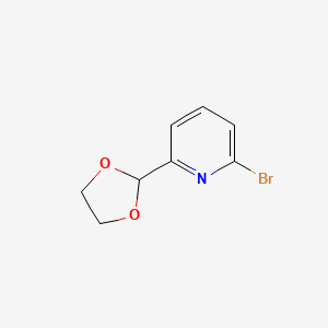 molecular formula C8H8BrNO2 B1266134 2-Bromo-6-(1,3-dioxolan-2-yl)pyridine CAS No. 34199-87-6