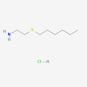 molecular formula C8H20ClNS B12661367 Ethanamine, 2-(hexylthio)-, hydrochloride CAS No. 121028-76-0