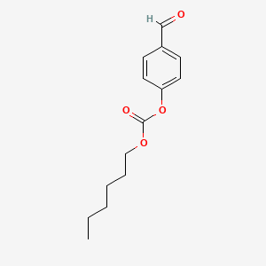 molecular formula C14H18O4 B12661381 Carbonic acid, 4-formylphenyl hexyl ester CAS No. 50262-58-3