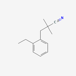 molecular formula C13H17N B12661384 Benzenepropanenitrile, 2-ethyl-alpha,alpha-dimethyl- CAS No. 134123-91-4
