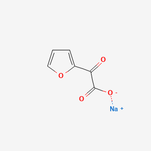 molecular formula C6H3NaO4 B12661397 Sodium alpha-oxofuran-2-acetate CAS No. 58946-33-1