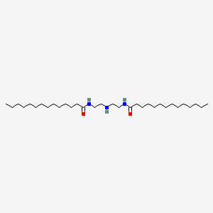molecular formula C32H65N3O2 B12661398 N,N'-(Iminodiethylene)bismyristamide CAS No. 93918-46-8