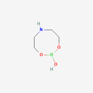 molecular formula C4H10BNO3 B12661418 Tetrahydro-2-hydroxy-4H-1,3,6,2-dioxazaborocine CAS No. 42727-95-7