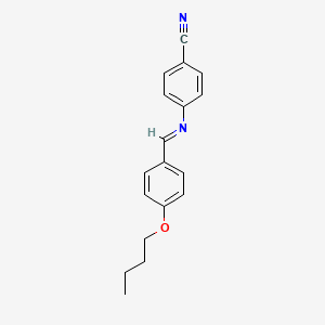 molecular formula C18H18N2O B1266142 Benzonitrile, 4-[[(4-butoxyphenyl)methylene]amino]- CAS No. 36405-17-1