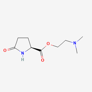 molecular formula C9H16N2O3 B12661437 2-(Dimethylamino)ethyl 5-oxo-L-prolinate CAS No. 34834-78-1