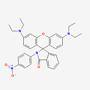 molecular formula C34H34N4O4 B1266152 3',6'-双(二乙氨基)-2-(4-硝基苯基)螺(1H-异吲哚-1,9'-(9H)氧杂蒽)-3(2H)-酮 CAS No. 29199-09-5