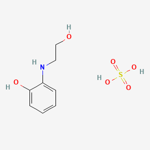 molecular formula C8H13NO6S B12661542 o-((2-Hydroxyethyl)amino)phenol sulphate CAS No. 43100-74-9