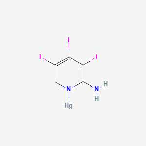 molecular formula C5H4HgI3N2 B12661546 Diiodo(5-iodopyridin-2-amine-N1)mercury CAS No. 93820-20-3
