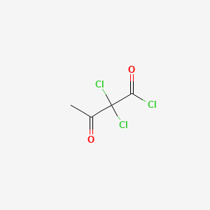 molecular formula C4H3Cl3O2 B12661553 2,2-Dichloro-3-oxobutyryl chloride CAS No. 83742-29-4