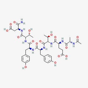 molecular formula C40H54N8O16 B12661596 Ac-AETYYTD-NH2 CAS No. 134938-80-0