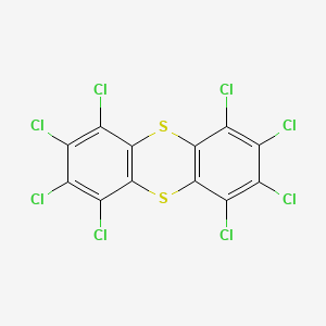 molecular formula C12Cl8S2 B12661599 Thianthrene, octachloro- CAS No. 7683-07-0