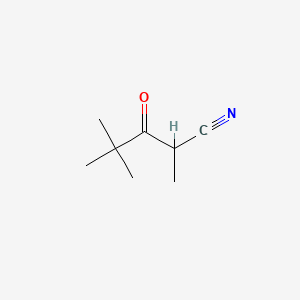 molecular formula C8H13NO B1266162 2,4,4-Trimethyl-3-oxopentanenitrile CAS No. 29509-04-4