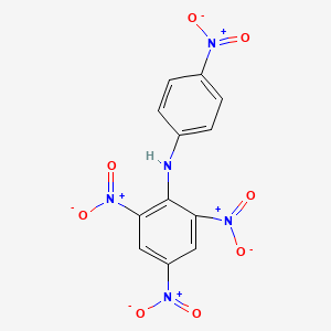 molecular formula C12H7N5O8 B12661632 2,4,6-Trinitro-N-(4-nitrophenyl)aniline CAS No. 38417-97-9