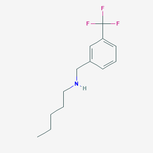 molecular formula C13H18F3N B12661652 Benzenemethanamine, N-pentyl-3-(trifluoromethyl)- CAS No. 90390-10-6