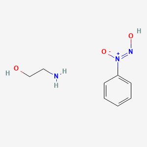 molecular formula C8H13N3O3 B12661685 2-aminoethanol;(Z)-hydroxyimino-oxido-phenylazanium CAS No. 105658-30-8